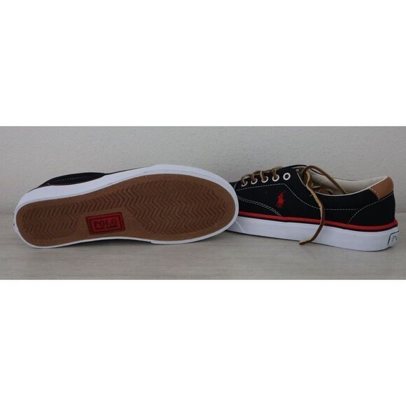 Polo Ralph Lauren Men's Sz 8 Black Keaton-Pony Low Top Canvas Sneaker Loafers - Picture 8 of 8